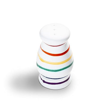 GMUNDNER KERAMIK pepper shaker bulbous rainbow tableware, handmade in Austria on sale